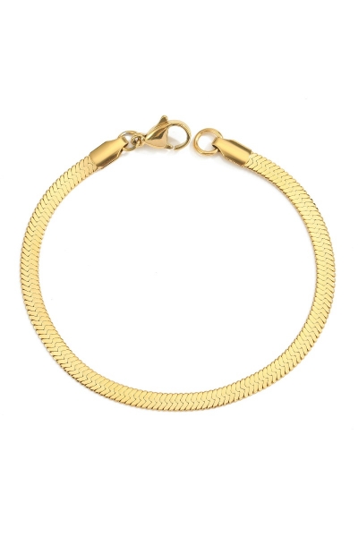 Bracelet Stainless Steel Flat Chain